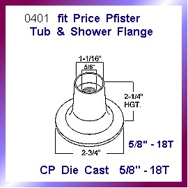 CP Zinc Tub & Shower Escutcheon (CP Zinc Tub & Shower Écu)