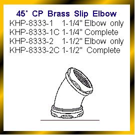 45 X CP Brass Slip Elbow (45 ¢ X LAITON Slip Elbow)