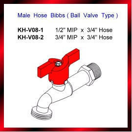 Männlich Hose Bibbs (Kugelhahn Typ) (Männlich Hose Bibbs (Kugelhahn Typ))