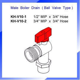 Male Boiler Drain ( Ball Valve Type ) (Männlich Boiler Drain (Kugelhahn Typ))