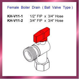 Female Boiler Drain ( Ball Valve Type ) (Männlich Boiler Drain (Kugelhahn Typ))