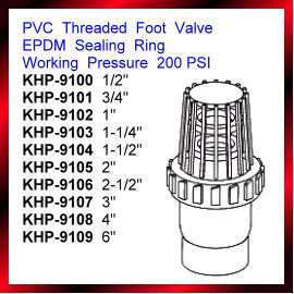 PVC Threaded Foot Valve (ПВХ потоков Обратный клапан)