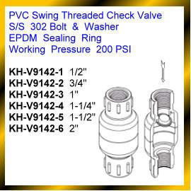 PVC Swing Threaded Check Valve (ПВХ Swing потоков Обратный клапан)