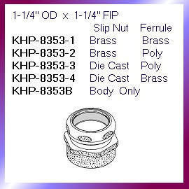 BRASS WASTE CONNECTORS (DESANKO FITTING) (BRASS WASTE CONNECTORS (DESANKO FITTING))