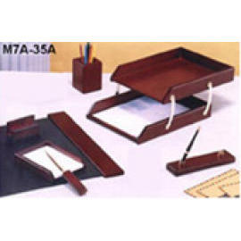 WOOD DESK SET