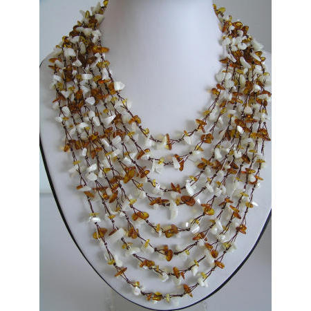 Necklace, Jewelry, semi-precious, gemstone, crystal, agate, citrine (Collier, bijoux, pierres précieuses semi-précieuses, cristal, agate, citrine)