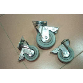 Rubber castors