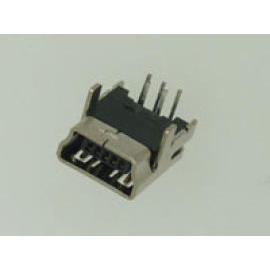 MINI USB 5PIN SOCKET PCB RIGHT ANGLE DIP TYPE (MINI USB 5PIN SOCKET PCB RIGHT ANGLE DIP TYPE)