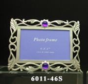 ELEGANT PEWTER PHOTO FRAME W / RHINESTONE (ELEGANT ETAIN CADRE PHOTO W / RHINESTONE)