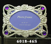 ELEGANT PEWTER PHOTO FRAME W / RHINESTONE (ELEGANT PEWTER PHOTO FRAME W / Rhinestone)