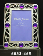 ELEGANT PEWTER PHOTO FRAME W / RHINESTONE (ELEGANT PEWTER PHOTO FRAME W / Rhinestone)