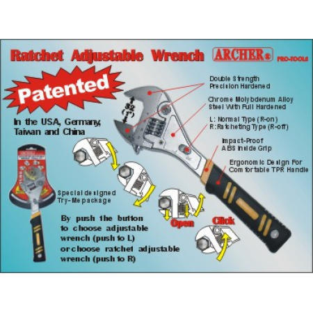Ratchet Adjustable Wrench (Ratchet раздвижной гаечный ключ)