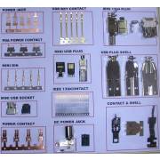 Power jack, USB key contact,plug shell, IEEE 1394 plug, contact, Mini DIN, USB s (Prise d`alimentation, USB contacts clés, Shell fiche, prise IEEE 1394, contact,)