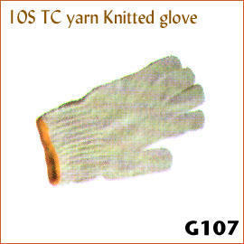 10S TC yarn Knitted glove G107 (10S ТК пряжи трикотажные перчатки G107)