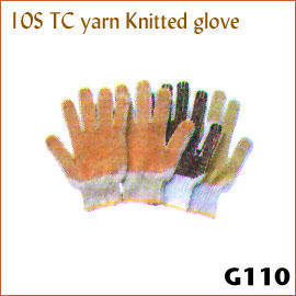 10S TC yarn Knitted glove G110 (10S ТК пряжи трикотажные перчатки G110)