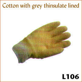 Cotton with grey thinsulate lined L106 (Cotton with grey thinsulate lined L106)