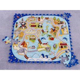 81-pieces Little world puzzle mat (81-штук Маленький коврик Puzzle World)