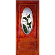 Wooden Door with Glass (Porte en bois avec verre)