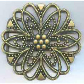 Floral-Pattern Belt Buckle made of Premium Metal (Floral-Pattern Belt Buckle made of Premium Metal)