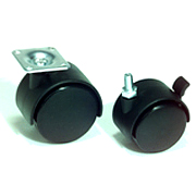 Nylon Twin Wheel Castors with Brake and Non-Brake Types (Nylon Twin roulettes avec le frein et non-Brake Types)