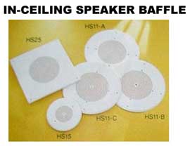 In-ceiling speaker baffle (Dans plusieurs chicanes haut-parleur de plafond)