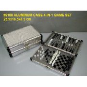 ALUMINUM CASE 4-IN-1 GAME SET