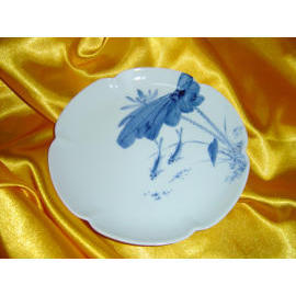 Blue and White Ceramic Plate (Синий и белый керамические пластины)