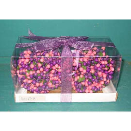 100MM BERRY KISSING BALL-SET/2