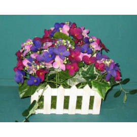 9``H PANSY W/WOODEN BASE (9``H PANSY W/WOODEN BASE)