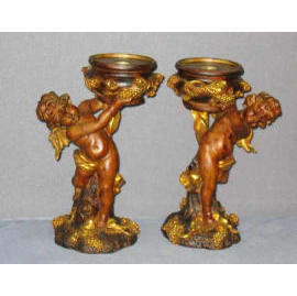 10,25``H Polyresin Cherubim CANDLE HOLDER (10,25``H Polyresin Cherubim CANDLE HOLDER)