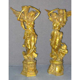 15``H POLYRESIN ANGEL CANDLE HOLDER (15``H полистоуна ANGEL Candle Holder)