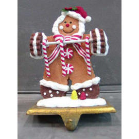 POLYRESIN SNOWMAN STOCKING HOLDER (Полистоуна SNOWMAN СКЛАДИРОВАНИЕ ДЕРЖАТЕЛЬ)