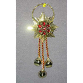 10.25`` DOOR HANGER ORNAMENT W/BELL (10.25``PORTE CINTRE ORNAMENT W / BELL)