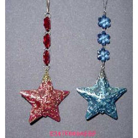 6`` ACRYLIC STAR ORNAMENT W/BEADED (6`` ACRYLIC STAR ORNAMENT W/BEADED)