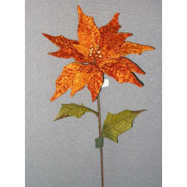 24``L VELVET POINSETTIA SPRAY (24``L VELVET POINSETTIA SPRAY)