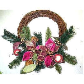 14``POINSETTIA WREATH (14``POINSETTIA WREATH)