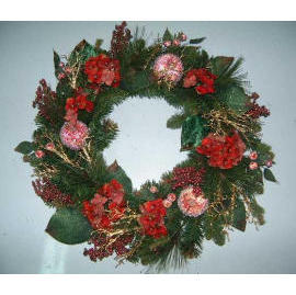 24`` DIA WREATH W/BEADED FRUIT (24``DIA WREATH W / PERLES DE FRUITS)