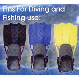 FINS FOR DIVING AND FISHING USE (Les palmes pour la plongée et la pêche UTILISATION)