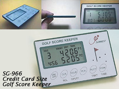  Credit Card Size Golf Score Keeper (Format carte de crédit Golf Score Keeper)