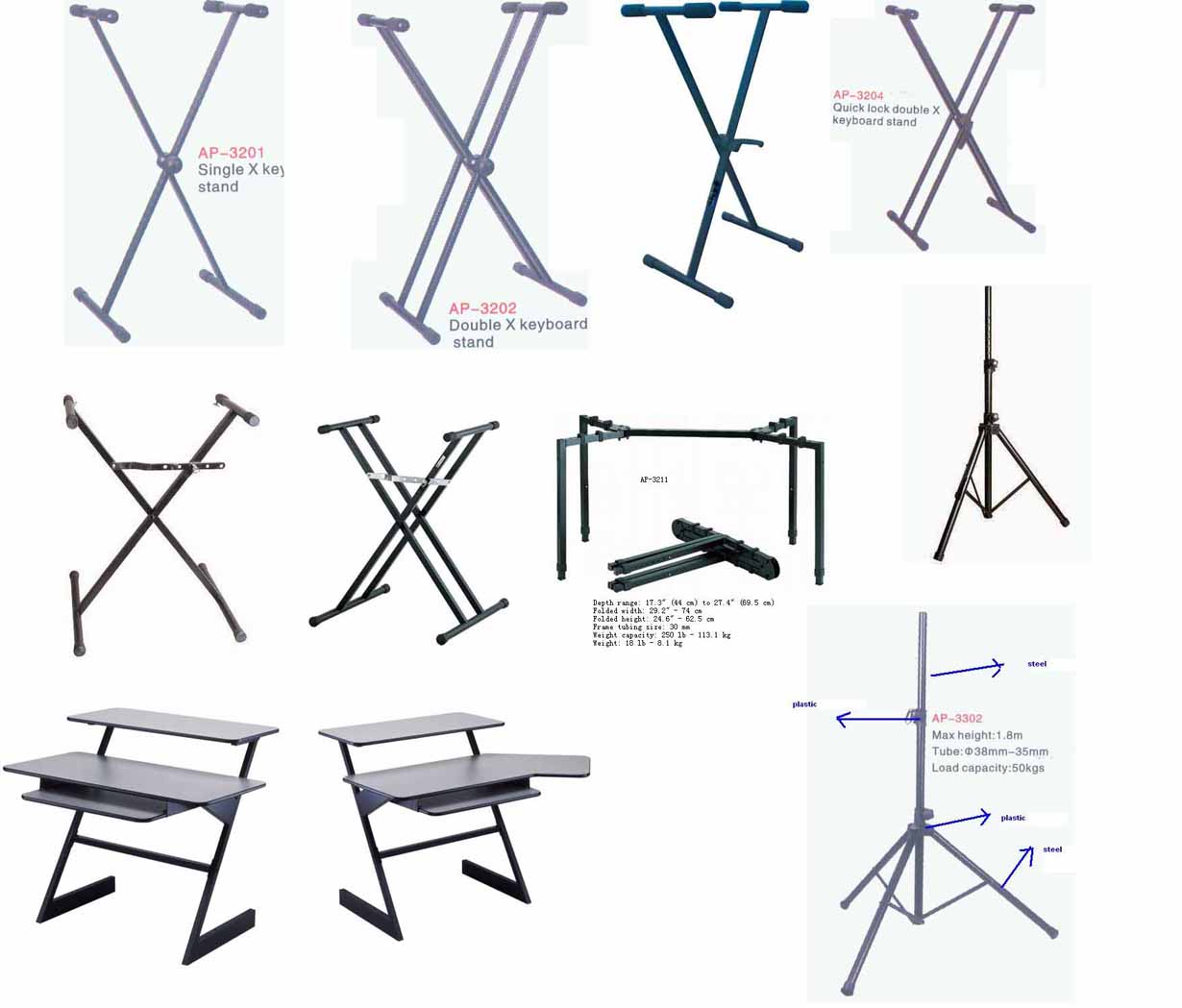  Keyboard Stands And Speaker Stands (Клавиатура стенды и стойки громкоговоритeлeй)