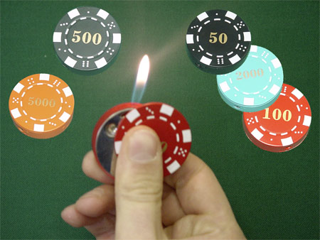  Poker Chip Lighter