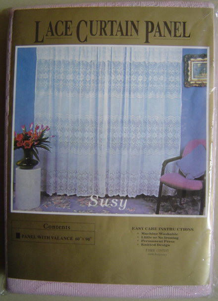 Polyester Warp-knitting Curtain Panel With Valance