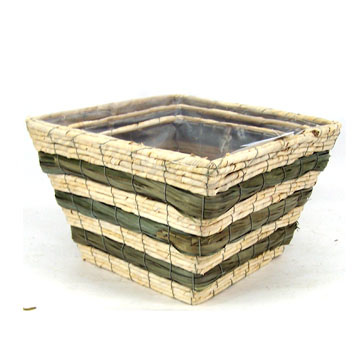  Square Straw Flower Pot