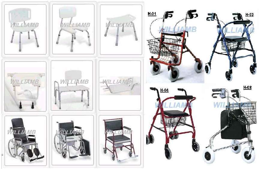  Commode Wheelchair, Rollator, Shower Chair