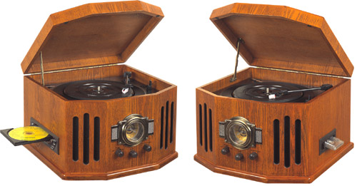  Classic Wood Cabinet Phonograph / CD Player (Classic Wood Cabinet Phonograph / Lecteur de CD)