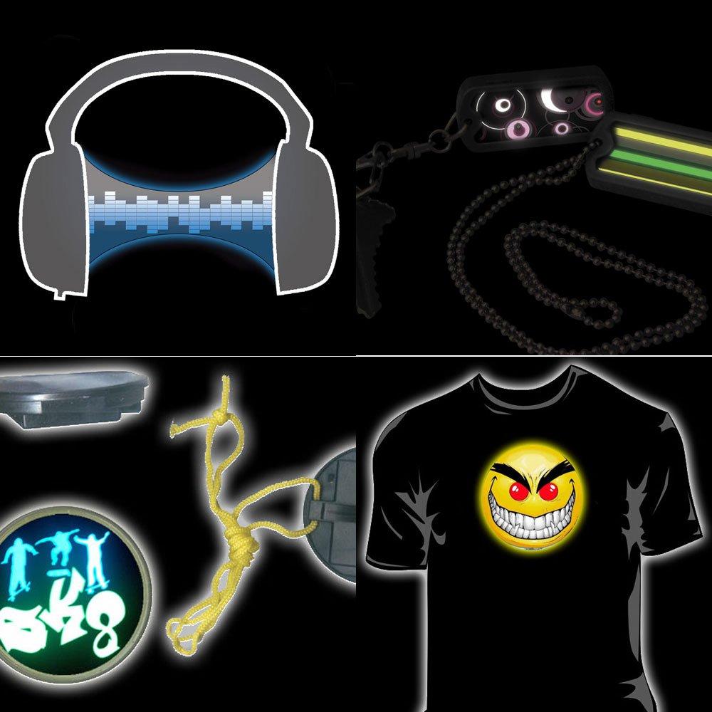  Electroluminecent EL Glowing Light Up T- Shirts (Electroluminecent EL Glowing Light футболки)