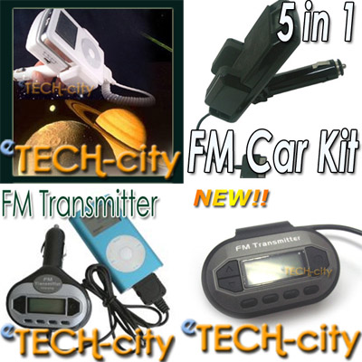  200 Channels FM Transmitter For MP3 / MP4 / Ipod + Car Charger (200 canaux Transmetteur FM pour MP3 / MP4 / Ipod + Chargeur allume-cigare)
