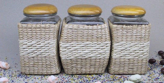  Glass Jars, Storage Container (Pots en verre des conteneurs de stockage)