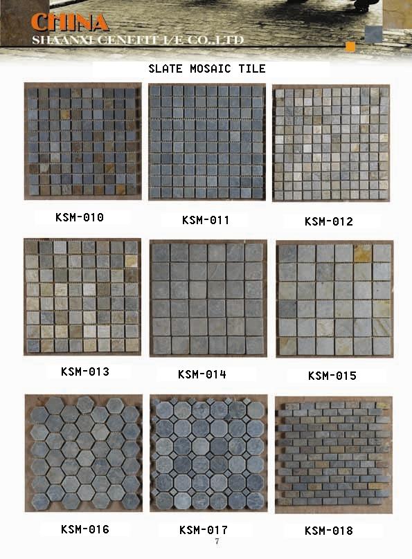  Culture Slate, Slate Mosaic, Tumbled Slate (Kultur Slate, Slate Mosaik, Trommelsteine Slate)