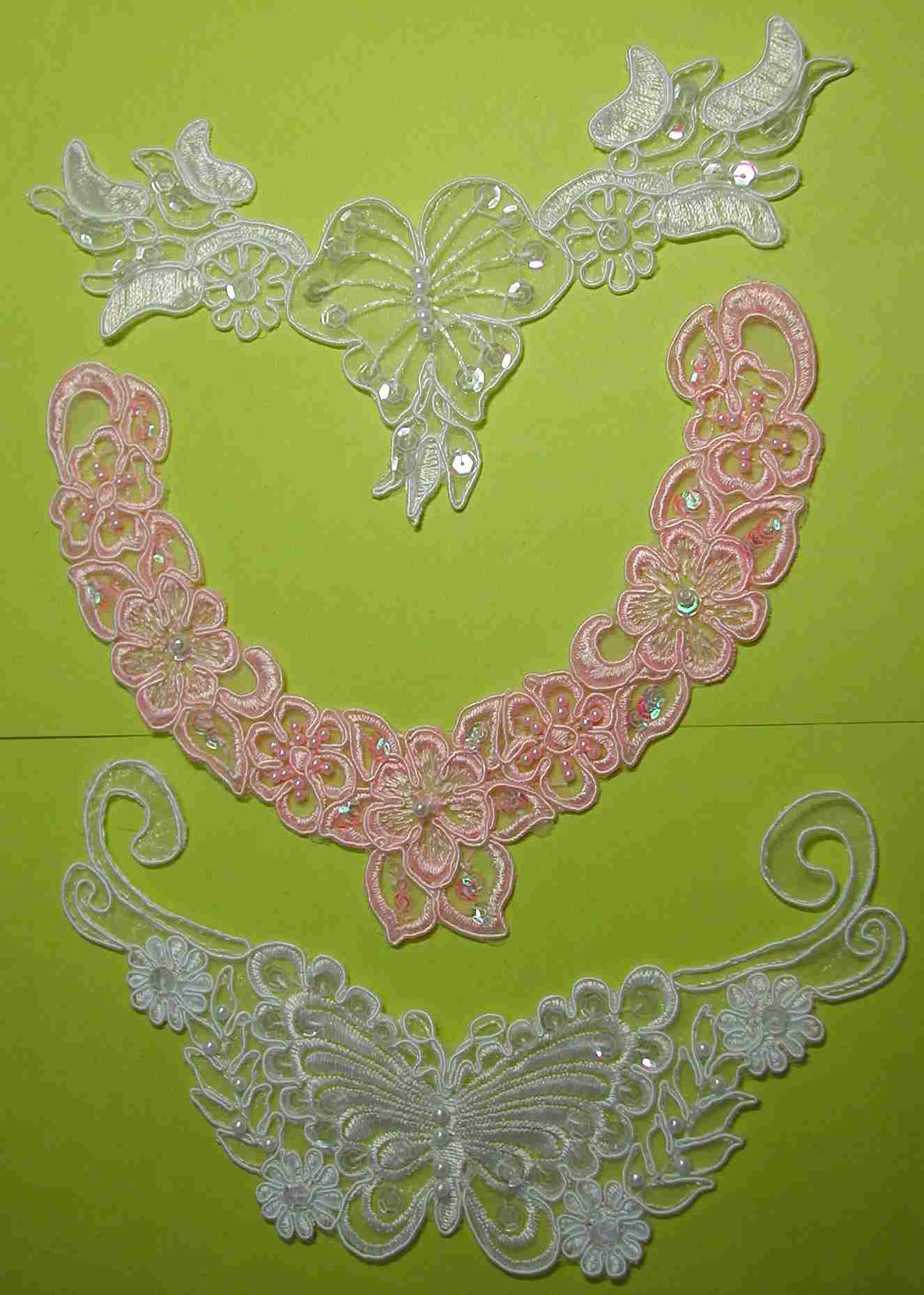  Embroidery Lace W / Sequins And Beads (Broderie Dentelle W / paillettes et perles)